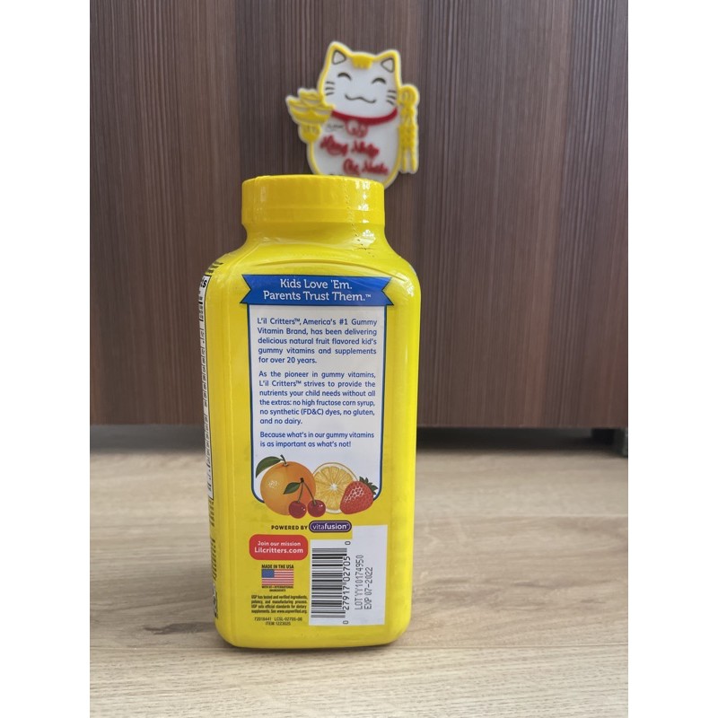 Kẹo gấu dẻo bổ sung vitamin gummy vites lil critters 300 viên mỹ