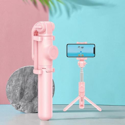 Gậy Chụp Ảnh Selfie Bluetooth Không Dây Có Thể Gấp Gọn Cầm Tay Monopod Tích Hợp Chân Má