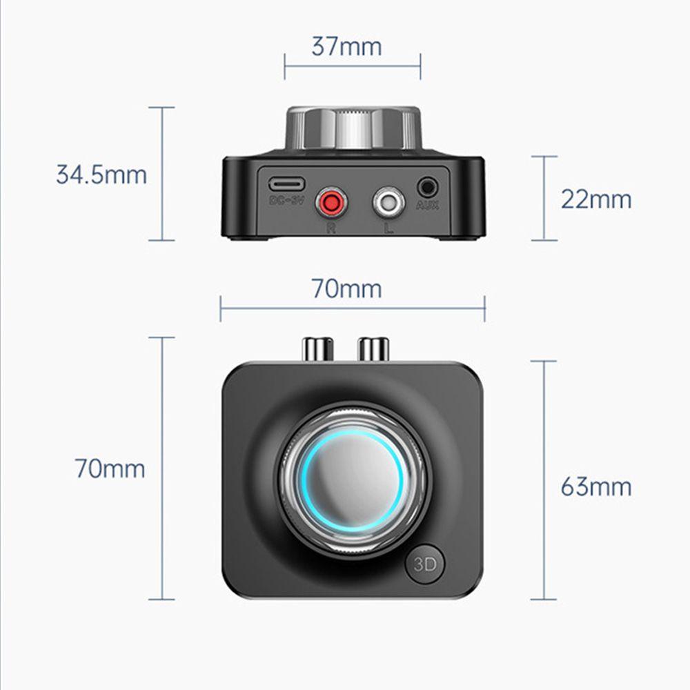 BEBETTERM Thiết Bị Nhận Âm Thanh Bluetooth 5.0 RCA 3.5mm 3D Cho Xe Hơi