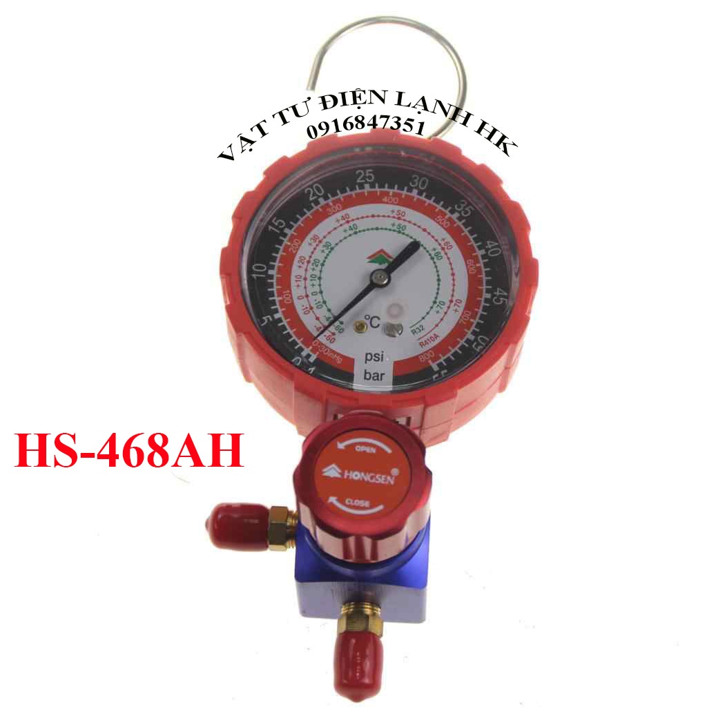 Đồng hồ đo nạp gas đơn hãng Hongsen Cao áp - Hạ áp HS-467AH HS-467AL HS-468AH HS-468AL 467 468