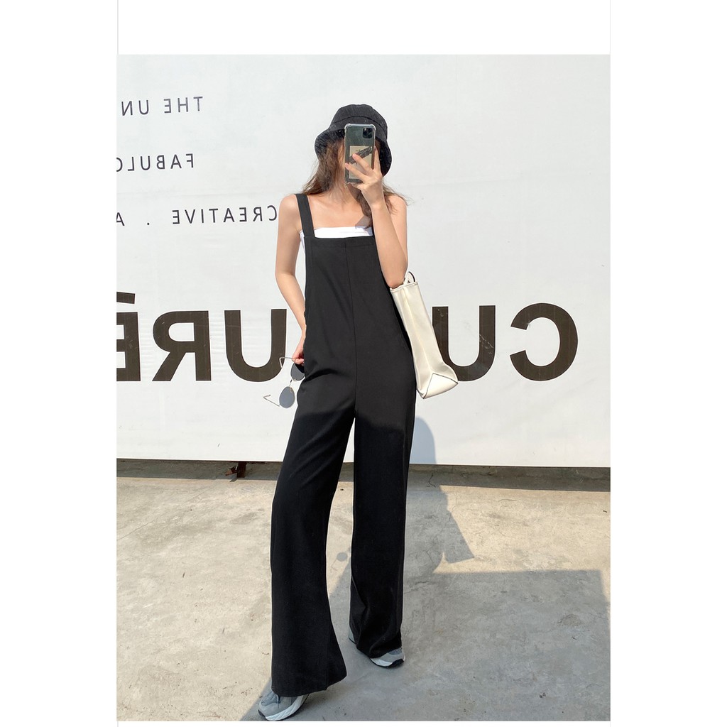 Jumpsuit Ống Rộng Thời Trang Mùa Hè Hàn Quốc 2021