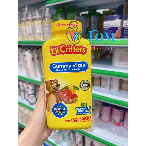 Kẹo Dẻo Bổ Sung Vitamin L'il Critters Gummy Vites Complete Multivitamin mẫu mới 300 viên