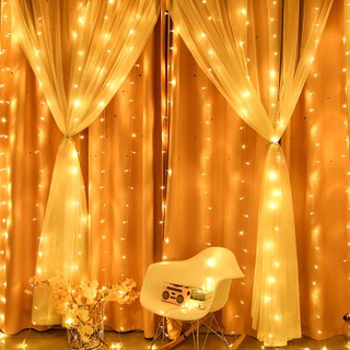 Đèn rèm, đèn led trang trí tiệc sinh nhật, phòng ngủ, quán cafe