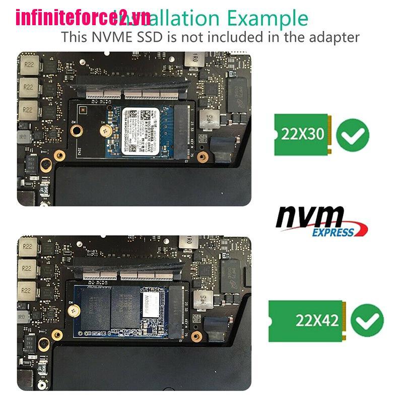 Card Chuyển Đổi Nvme M.2 Ngff Ssd Cho 2016-2017 13 "Macbook Pro A1708