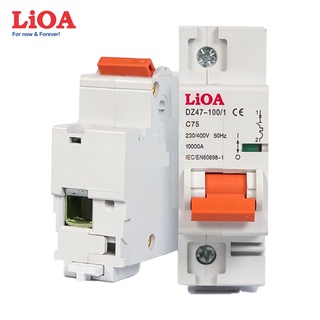 Lioa mcb cb tép 1p cầu dao 1 pha 6a 10a 16a 20a 25a 32a 40a 50a 63 4.5ka áp tô mát aptomat tép lioa