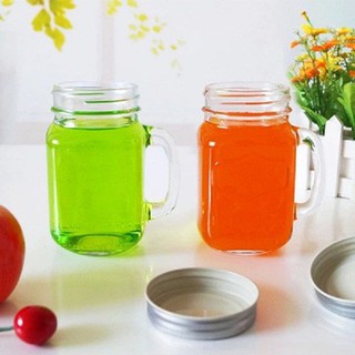 Ly quai đựng nước ép 450ml nắp bạc - bán nắp thêm ( nắp có lỗ hoặc không lỗ cắm ống hút )