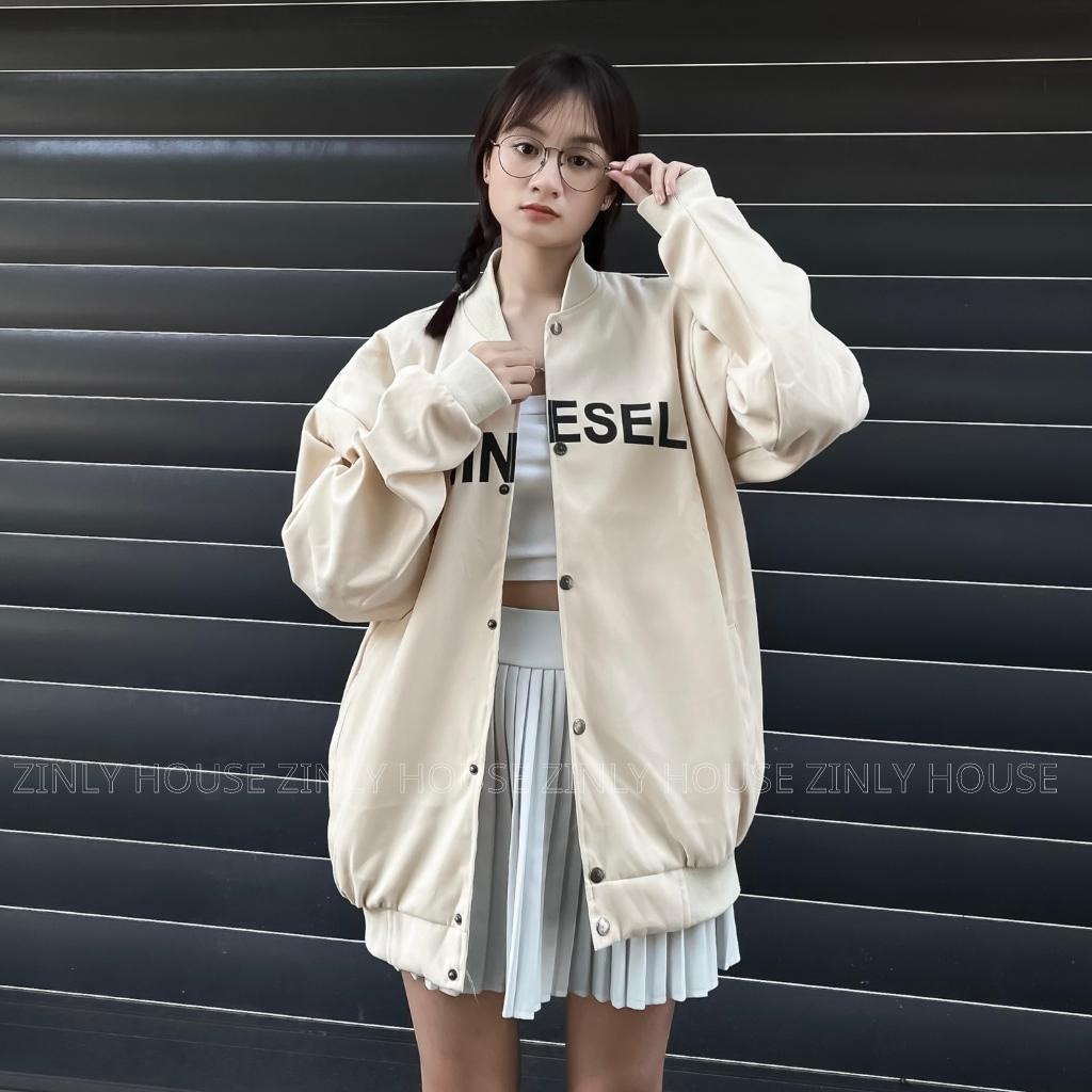 Áo Khoác Bomber Chất Da Lộn Hai Lớp Chữ In Nổi Hàng Cao Cấp Siêu Đẹp Như Hình