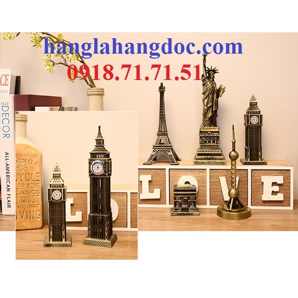 Mô hình tháp chuông Big Ben có đồng hồ cao 23cm