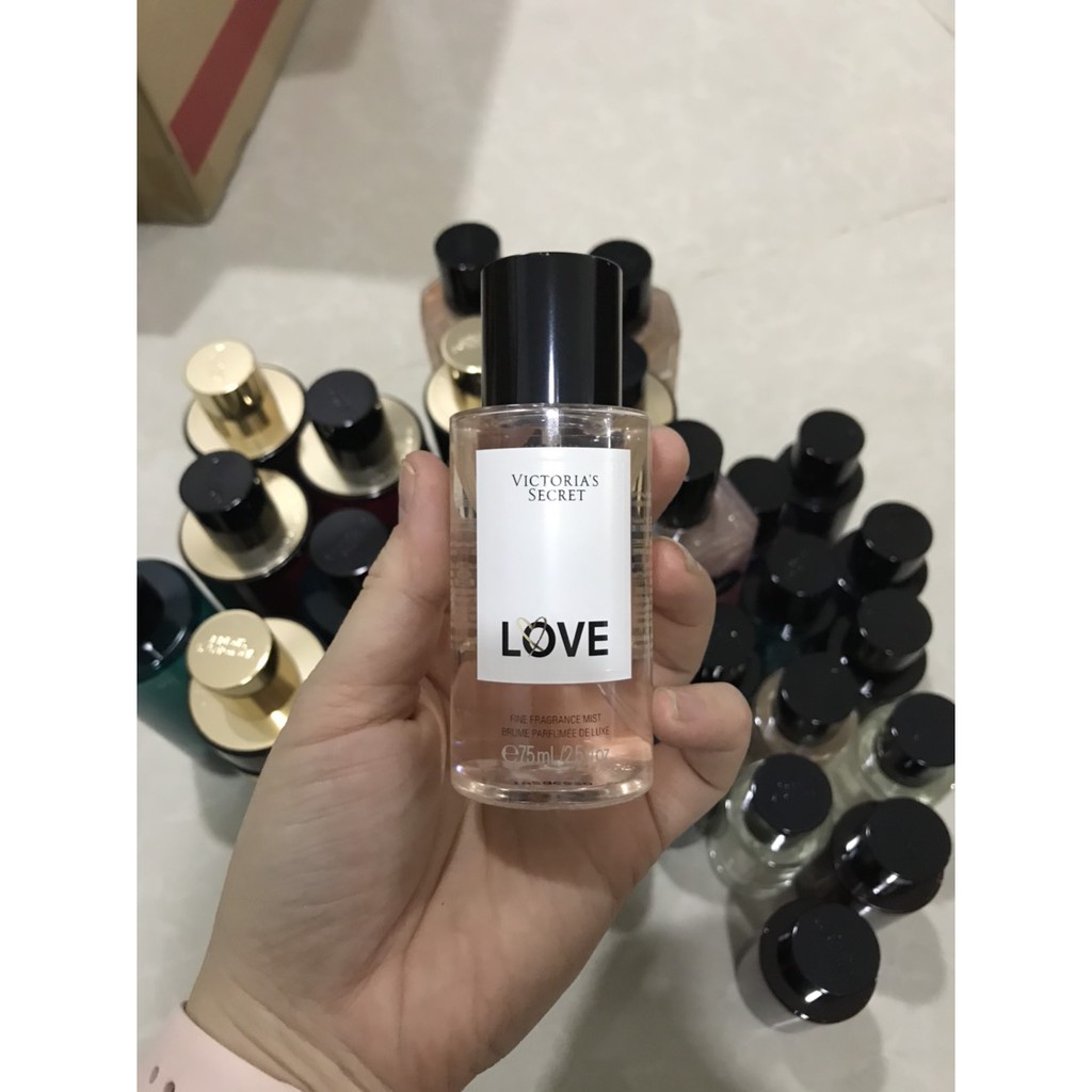 XỊT THƠM TOÀN THÂN, XỊT BODY MIST VICTORIA'S 75ML LOVE