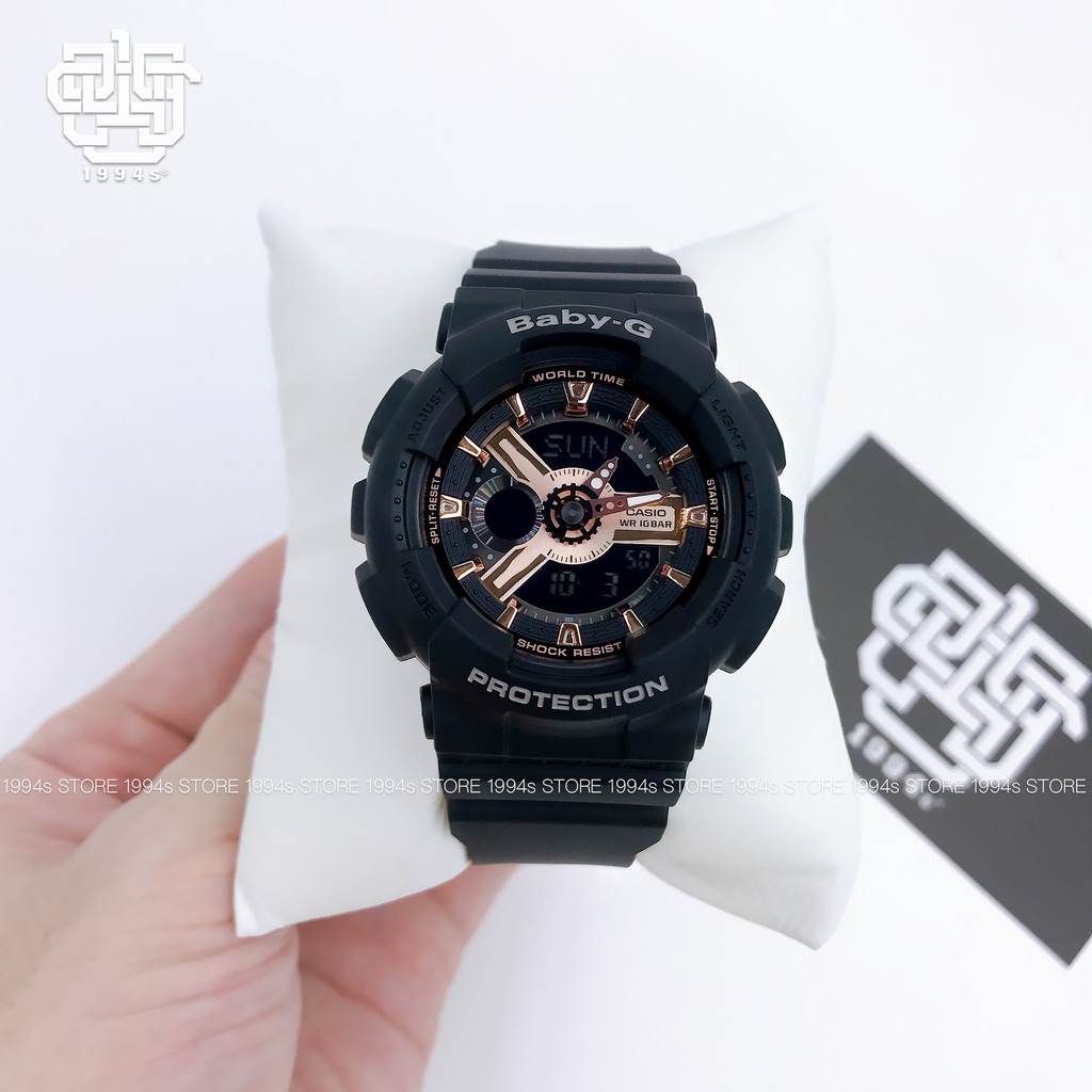 Đồng hồ nữ Casio Baby-G BA-110 / BA-110RG-1A chống va đập, chống nước 200m, size 43.4mm, hàng chính hãng