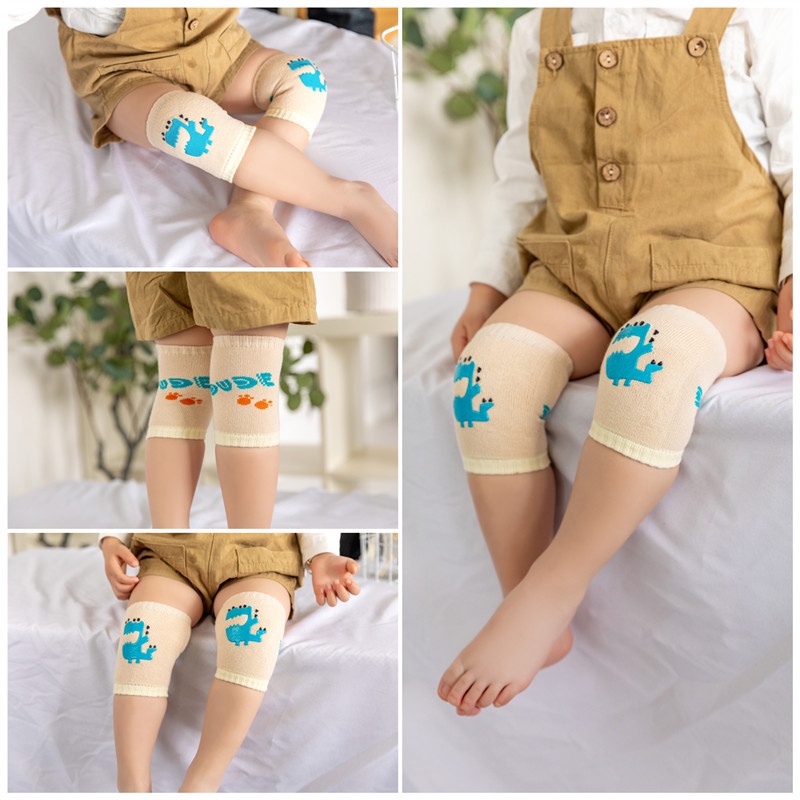 Đệm Bảo Vệ Đầu Gối Màu Tương Phản Họa Tiết Hoạt Hình Cho Bé