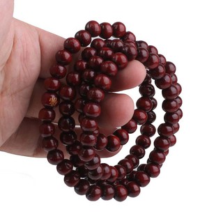 Chuỗi 108 hạt gỗ đỏ phong cách Phật giáo