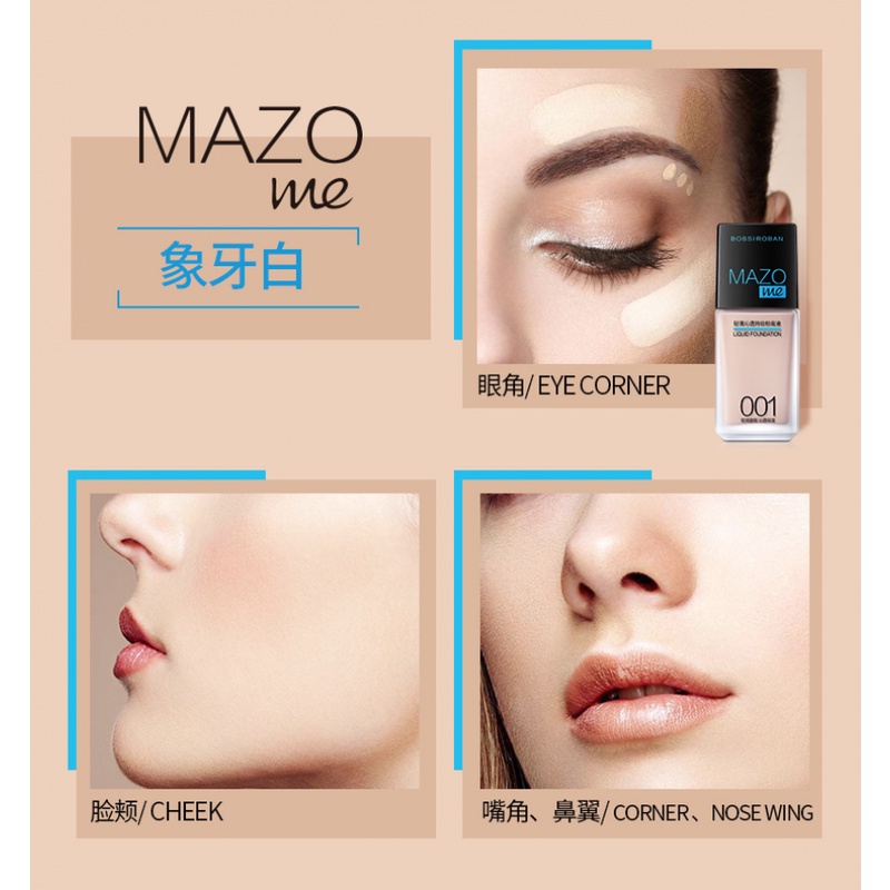 [Hàng mới về] Kem nền dạng lỏng MAZO che khuyết điểm dưỡng ẩm kiểm soát dầu  nhẹ mặt