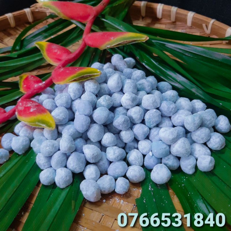 TRÂN CHÂU NHÂN DỪA HOA ĐẬU BIẾC
