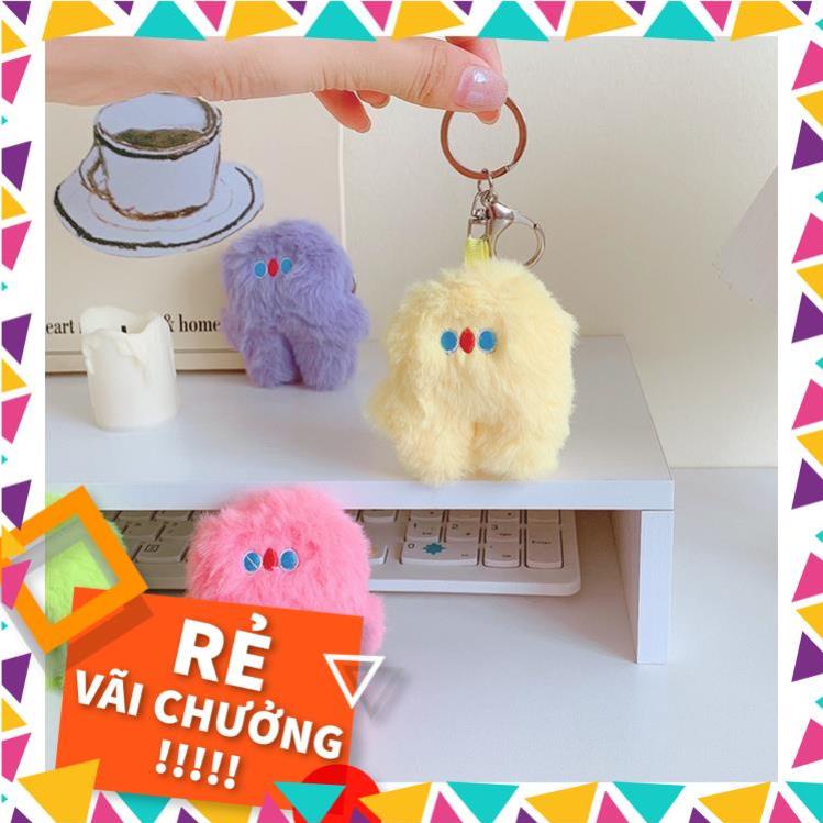 Móc Khóa Hình Quái Vật Nhồi Bông Đáng Yêu Nhiều Màu Sắc