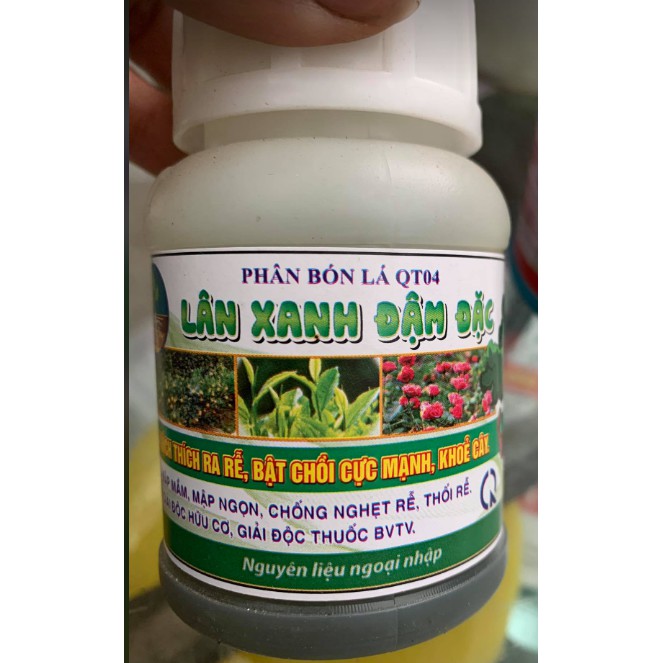 Lọ Phân Bón Lá QT04 Lân Xanh Đậm Đặc, Kích Thích Ra Rễ, Bật Chồi Cực Mạnh, Khỏe Cây, Thể Tích: 100ml