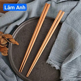 Bộ 10 Đôi Đũa Gỗ KAte Kiểu Nhật Màu Kem, Màu Nâu
