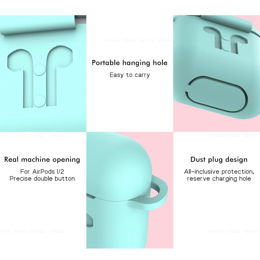 Ốp AirPods Silicone Chống Va Đập Trầy Sước Dành Cho Tai Nghe Apple AirPods 1/2