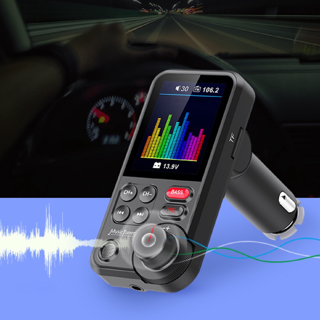 Máy Nghe Nhạc MP3 Bluetooth 5.0 FM Thông Minh Sạc Nhanh Cho Xe Hơi Xe Tải