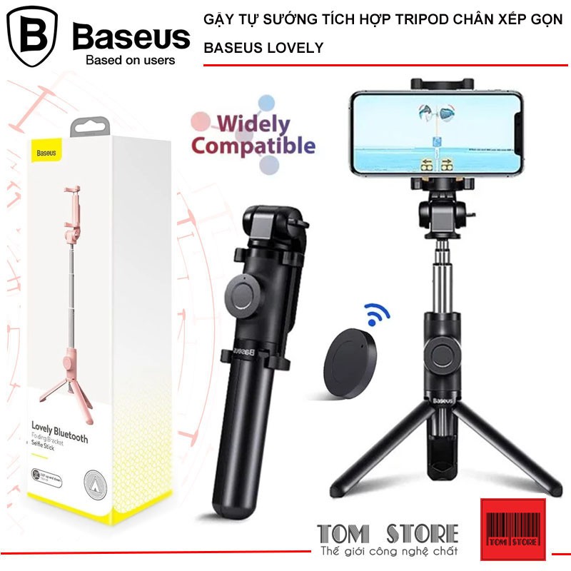 Gậy chụp ảnh tự sướng Bluetooth Tripod Baseus SUDYZP-E01 gậy selfie cao cấp có điều kiển từ xa chắc chắn