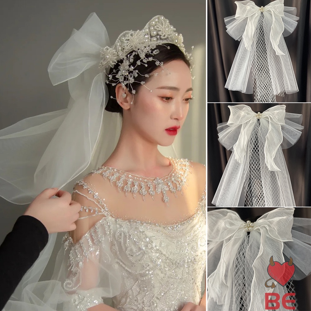 Mạng che mặt YADORNOS đính hạt ngọc trai nhân tạo lấp lánh thời trang dành cho cô dâu trong tiệc cưới