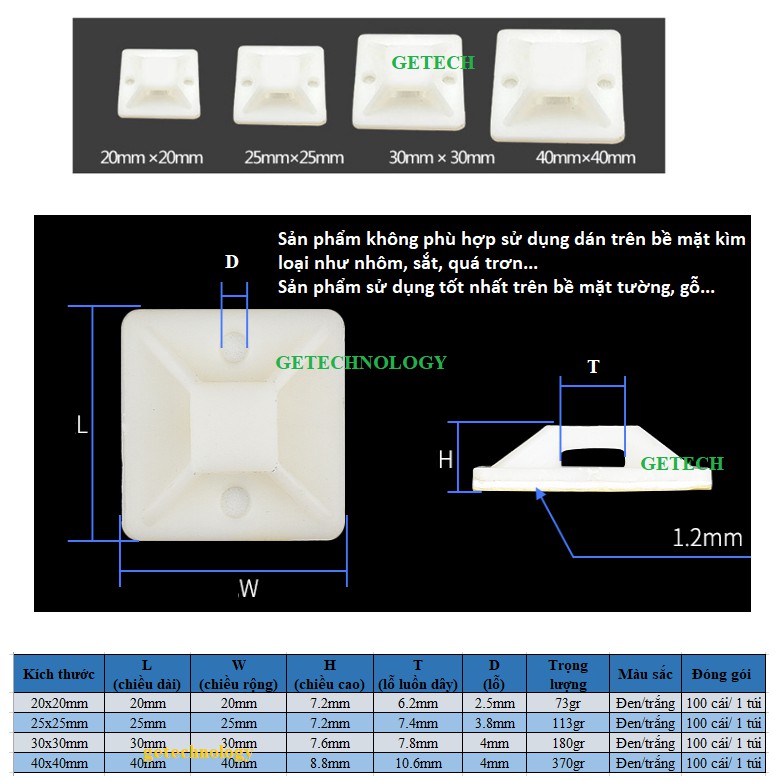 10 chiếc Đế Dán Dây Rút Cố Định Dây Điện-Miếng Dán Giữ Dây Điện, gối đỡ dây điện