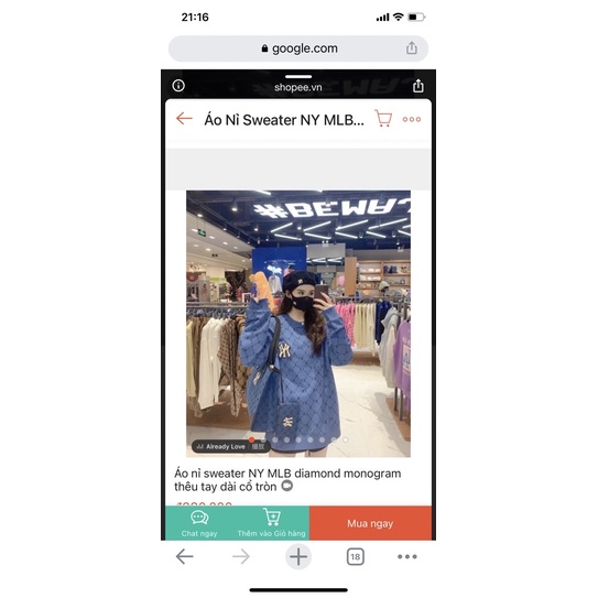 Áo sweater hàng xuất dư