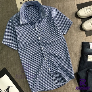 [XẢ KHO] Áo sơ mi nam tay ngắn polo cao cấp họa tiết caro cực đẹp RSM091