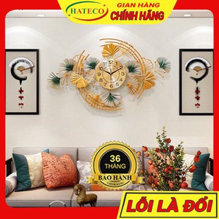 [MẪU MỚI] Đồng Hồ Treo Tường Trang Trí Phòng Khách Hình Chiếc Lá Vòng Tròn Bảo Hành 36 Tháng