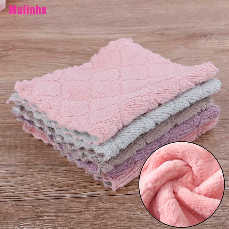Khăn Lau Chén Dĩa Hình Vuông Bằng Sợi Micro Tiện Dụng Cho Nhà Bếp