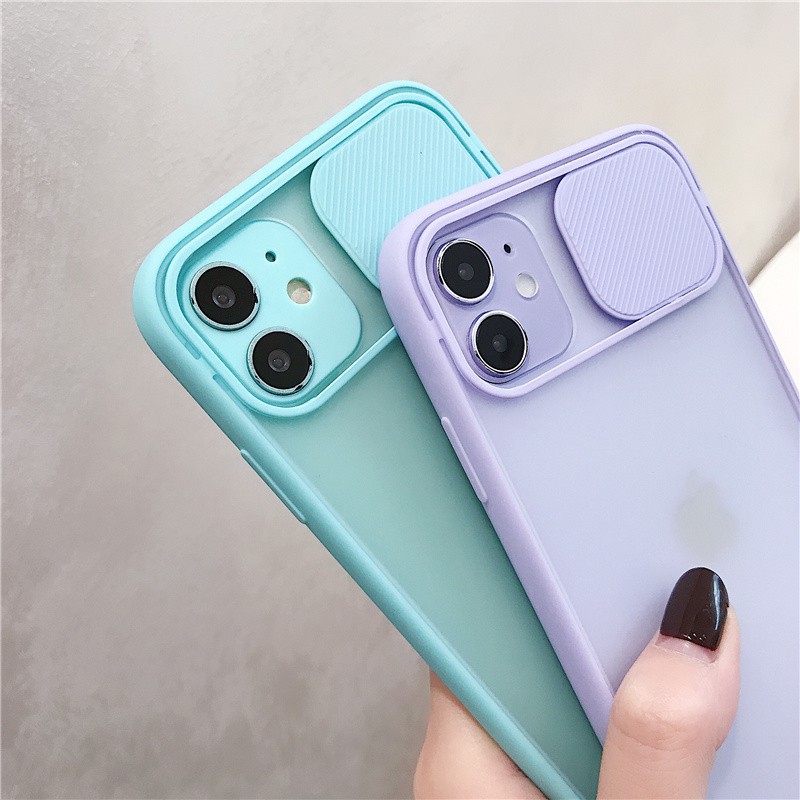 Ốp Điện Thoại Mềm Trong Suốt Mặt Nhám Có Nắp Trượt Bảo Vệ Camera Cho Iphone 11 Pro Max 6 6s 7 8 Plus Se 2020 Se2 | BigBuy360 - bigbuy360.vn
