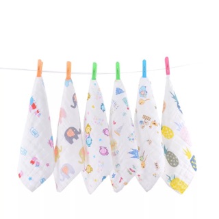 Set 10 khăn sữa size 25x25 - bé gái