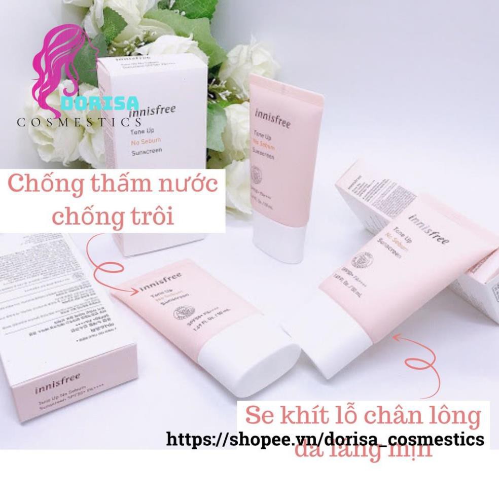 Kem Chống Nắng Innisfree Tone Up No Sebum Sunscreen SPF50+PA++++ 50ml (màu hồng)