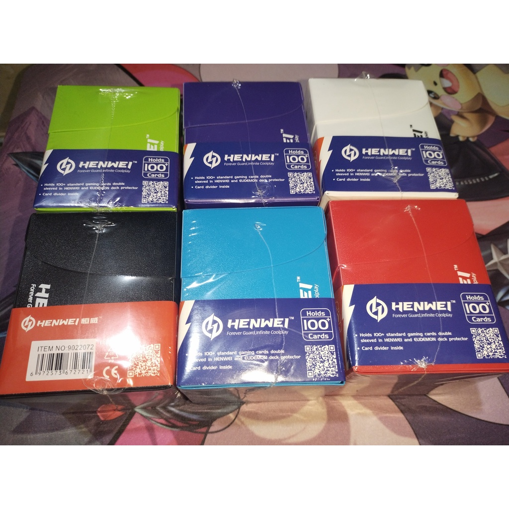 Hộp đựng thẻ bài 100+ chính hãng Henwei cho thẻ Yugioh, Pokemon, vanguard, Kpop.