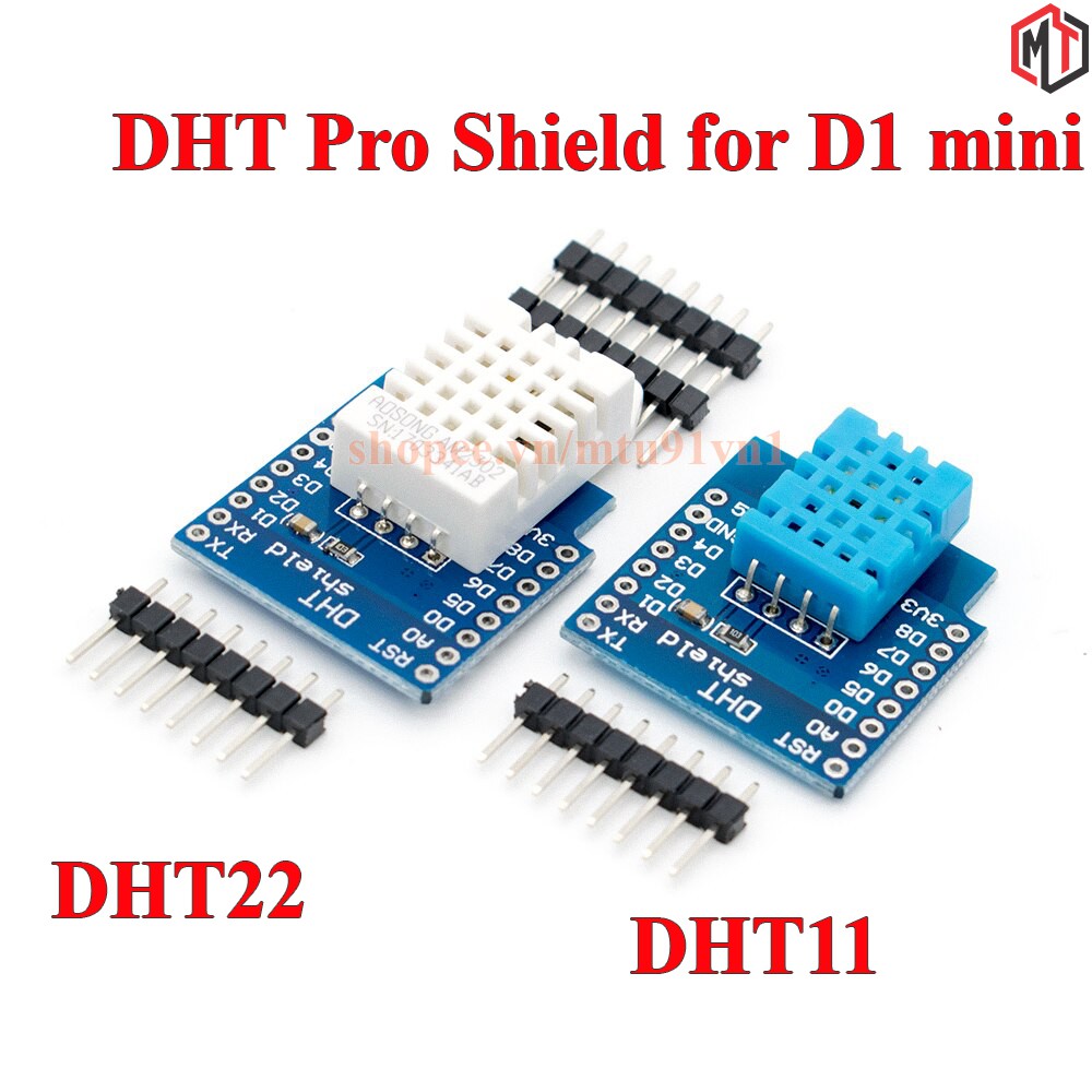 Shield Cảm biến nhiệt độ và độ ẩm cho mạch Wemos D1 mini DHT11 - DHT22