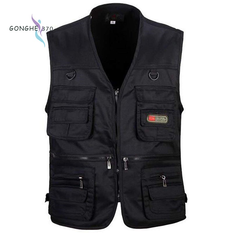 Men's Fishing Vest with Multi-Pocket Zip for Photography Hunting / Travel Outdoor Sport - Black,
