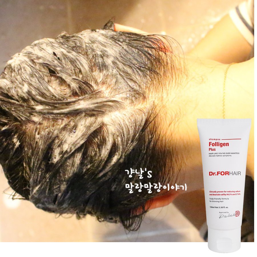 Bộ gội xả dưỡng tóc, hỗ trợ mọc tóc, giảm rụng giảm gàu Dr.FORHAIR Folligen Plus 100ml x Scalp Pack 250ml