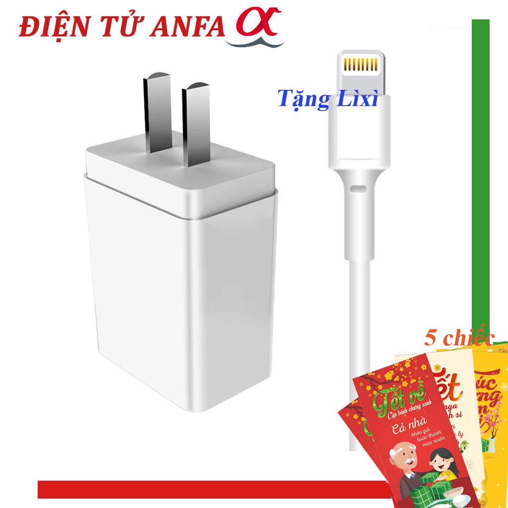 Bộ sạc Sendem Iphone B01 sạc nhanh độ bền cao, an toàn, Sạc ổn định 2.4A cho điện thoại  bảo hành 1 năm /uy tín