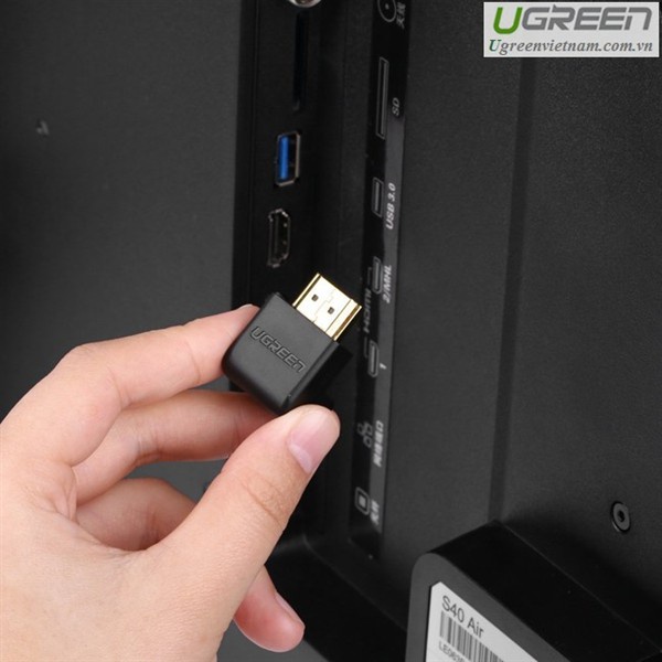 Đầu nối HDMI vuông góc 90 độ Ugreen 20110  (bẻ lên)