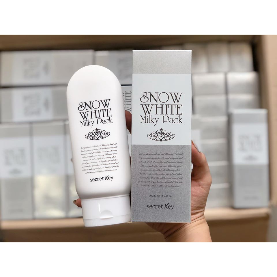 Kem tắm trắng toàn thân Secret Key Snow White Milky Pack 200g