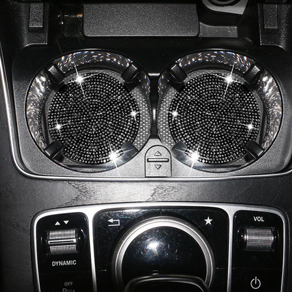 Bộ 2 Miếng Lót Cốc Chống Sốc Chống Trượt Đính Đá Lấp Lánh V2Z7