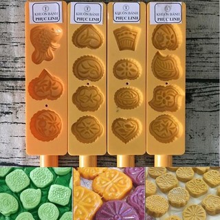 khuôn  bánh thục linh bánh  Trung thu  mini 4 bánh