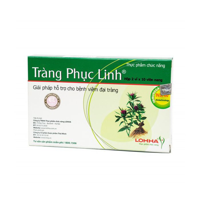 Tràng Phục Linh · Giúp bảo vệ niêm mạc đại tràng và nâng cao sức đề kháng đường ruột · Giúp tăng cường tiêu hóa