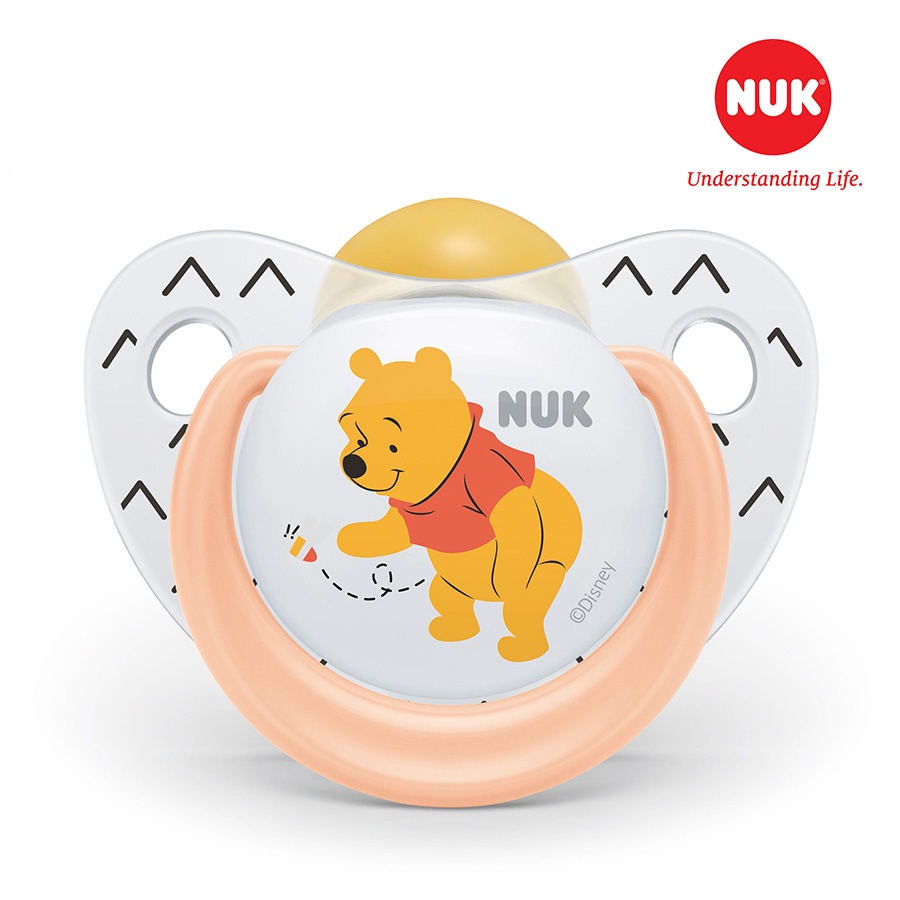 Bộ 2 ti giả NUK Sleeptime cao su plus 0-6M và 6-18M (Disney)