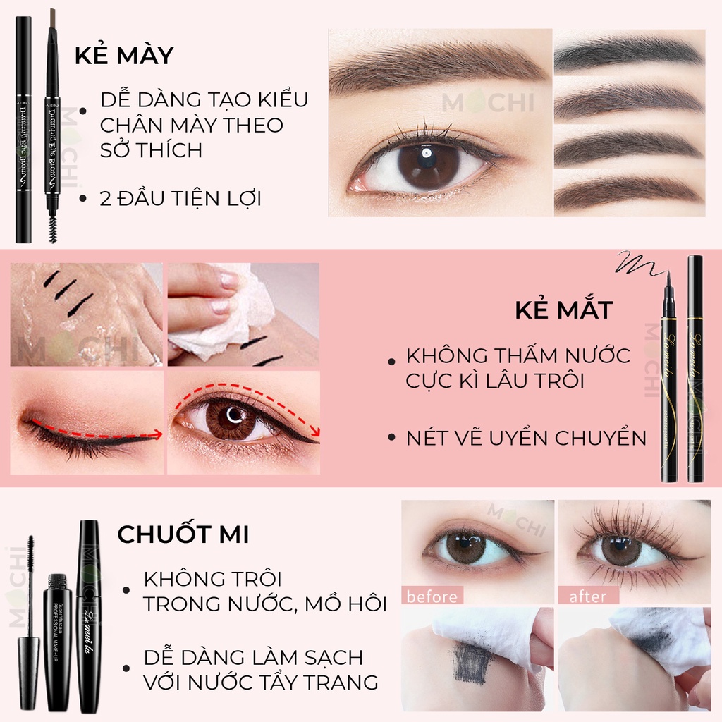 Bộ Trang Điểm Mắt 4 Món Đầy Đủ Makeup Bảng Phấn Mắt l Kẻ Mắt Nước l Chì Kẻ Mày l Mascara Nội Địa Trung MOCHI SHOP | BigBuy360 - bigbuy360.vn