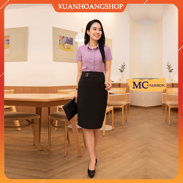 Chân Váy Công Sở Nữ Đẹp, Kiểu Dáng Bút Chì, Dài Qua Gối, Xẻ Tà Sau, Màu Đen, Mc Fashion Cv0466 | BigBuy360 - bigbuy360.vn