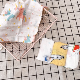 Set 3 khăn sữa sợi tre siêu mềm Muslin tree
