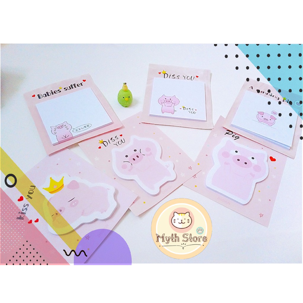 Note ghi chú - Note hình heo dễ thương