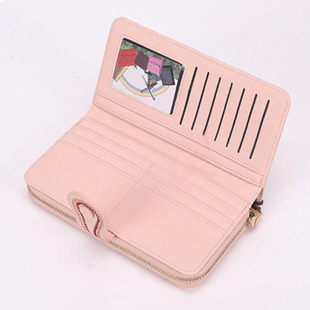 Ví Da Khóa Kéo Đôi Đựng Thẻ Tiện Dụng Thời Trang