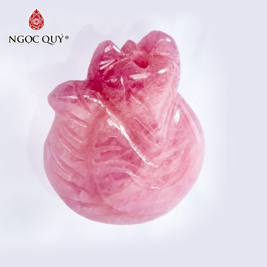 Mặt dây chuyền hồ ly 9 đuôi đá ruby mệnh hỏa, thổ - Ngọc Quý